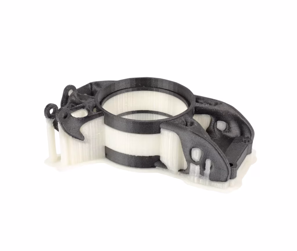 PEEK-CF carbon fibre reinforced 3D printed part, a high-performance FFF material for structural applications